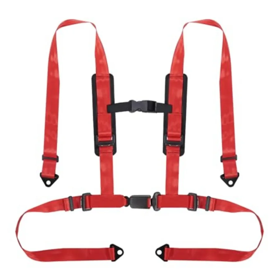 

4PT Belts Harness with 2 Inch Padding With Bypass Clip for a variety of off-road vehicles including ATVs UTVs and Go-karts Cran