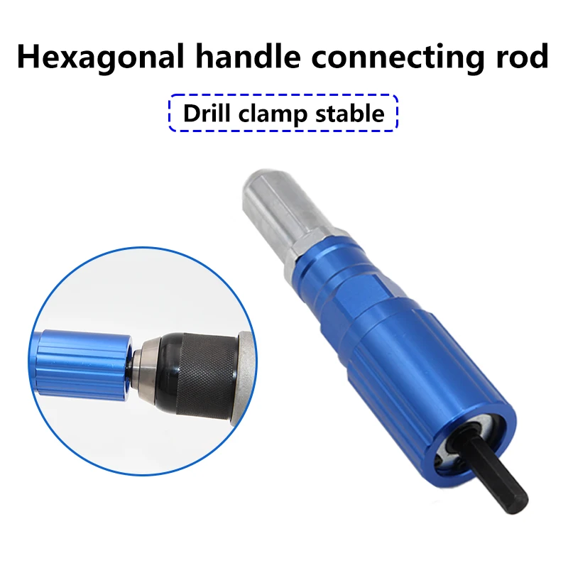 Electric Aluminum Alloy Rivet Gun Core Pull Conversion Head Set Willow Nail Power Tool Accessory DIY Crafts And Home Projects view 6