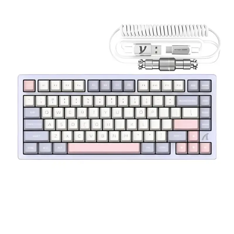 ATTACK SHARK X75 Full Aluminum Keyboard 75% 81Keys Trip-Mode BT5.0/2.4G/Wired VIA Wireless Gasket Mechanical Hot-swap for PC/MAC