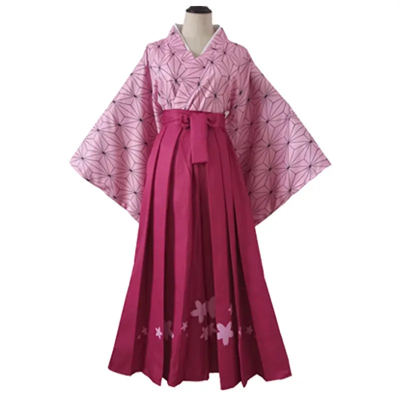 Kamado Tanjyrou Nezuko Kochou Shinobu Tomioka Giyuu Kanroji Mitsuri Tsuyuri Kanao Cosplay Costume Kimono Dress Anime Suit