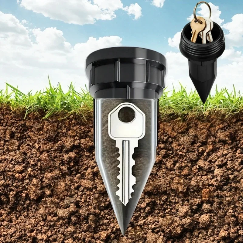 Underground Sprinkler Key Hider, Waterproof Outdoor Key Safe Spare Key Holder for Garden Lawn Home Security No Battery Needed
