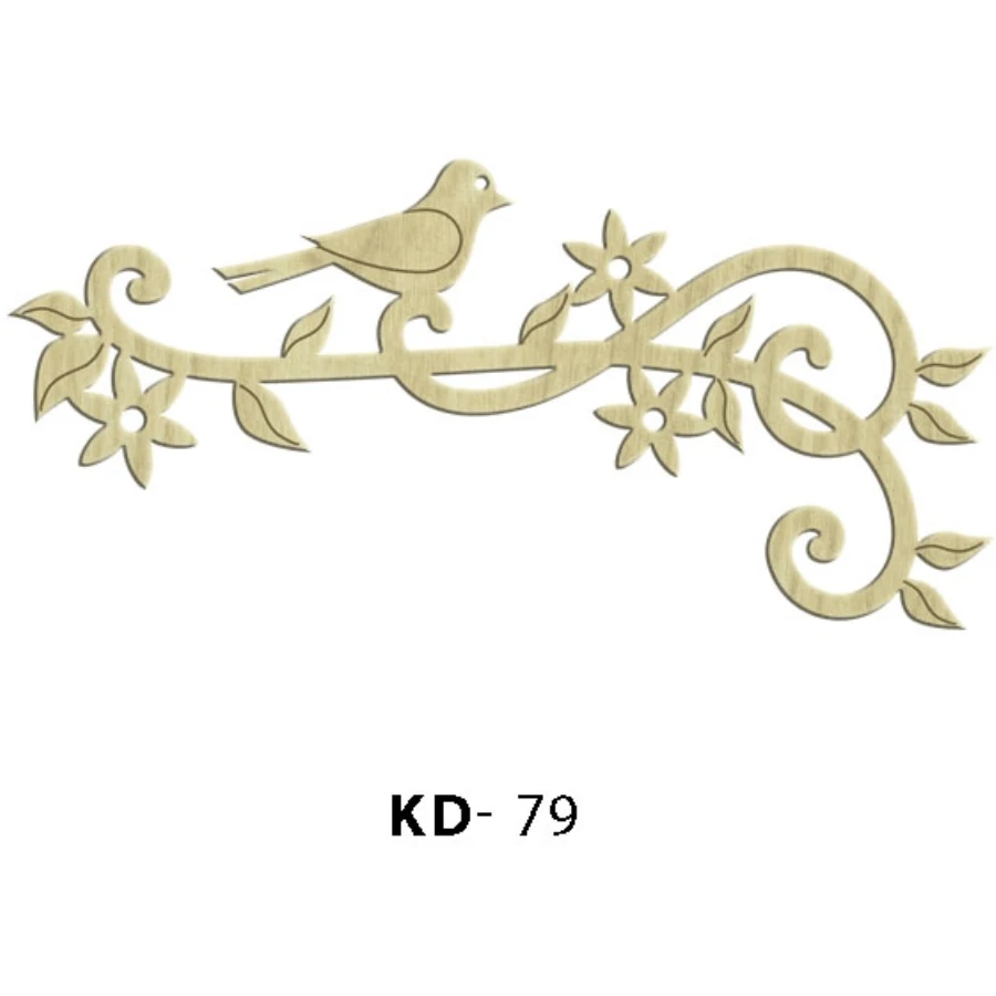 KD79 Clades Bird Wooden Package Ornament, Hobby Wood Painting Ornament