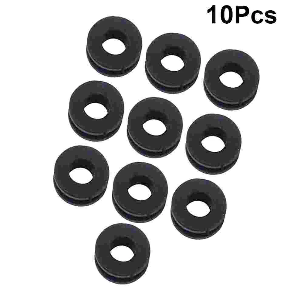 10PCS Motorcycle Buffer Sets Electric Car Absorption Rubber Ring Rear Damping Buffer Apron Black motorbike rubber gasket