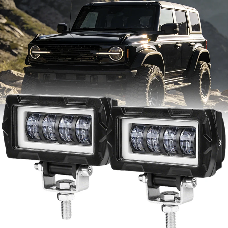 

LED Light Bar 4 inch 7D Driving LED Pods Offroad 4x4 Fog Lamp DRL Running Lamp Waterproof For Boat SUV ATV 4WD Car Truck 12V 24V