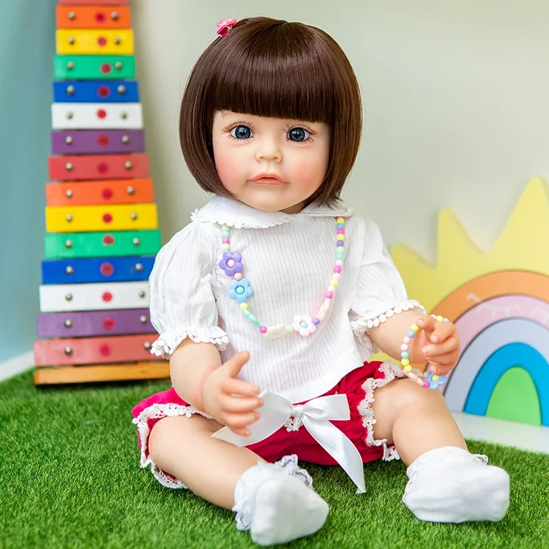 

55CM Sue-Sue Full Body Silicone Assembling Reborn Baby Girl Hand-detailed Painting Realistic Reborn Dolls Toy for Girls Gift