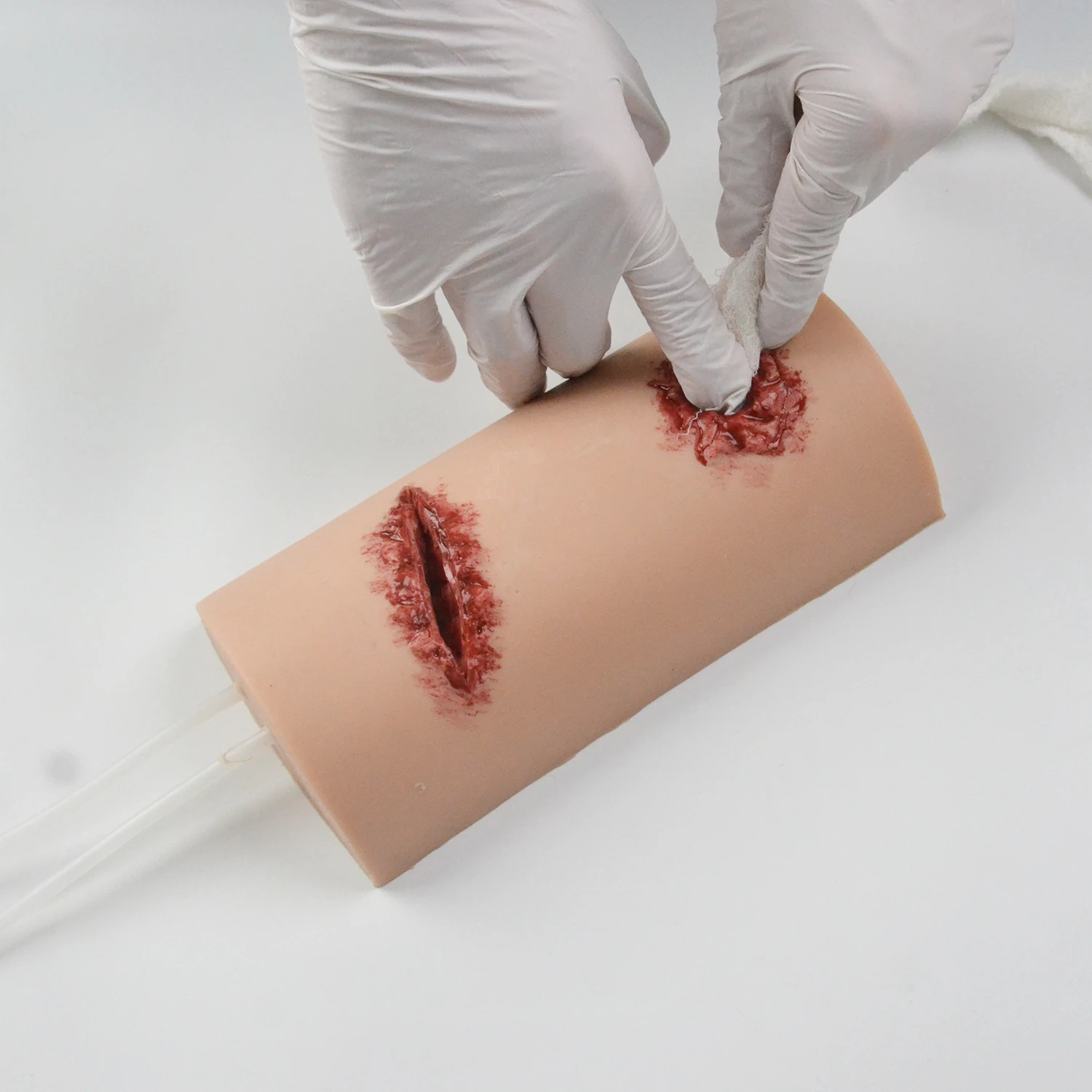 2-In-1 Multitask Wound Packing Trainer First Aid Training Stop Bleeding Simulator Model Gunshot Wound Laceration Wound