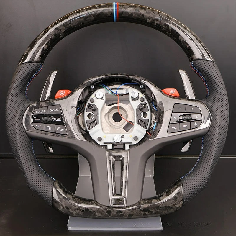 Factory direct supply for BMW full series upgrade M forged carbon steering wheel assembly carbon fiber paddle lossless