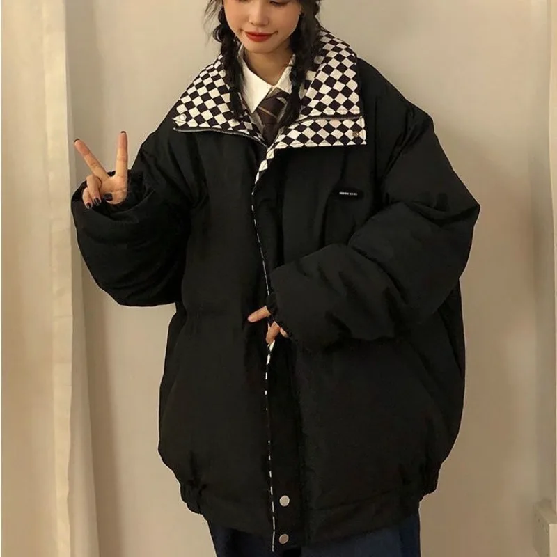 2023 New Women Down Cotton Coat Winter Bread Jacket Female Short Parkas Loose Thick Outwear Versatile Fashion Student Overcoat