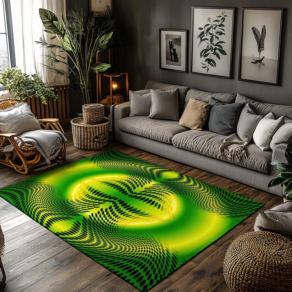 

Коврик Tuniu с ярким зеленым змеиным узором, противоскользящий напольный коврик для гостиной, спальни, кухни, декор