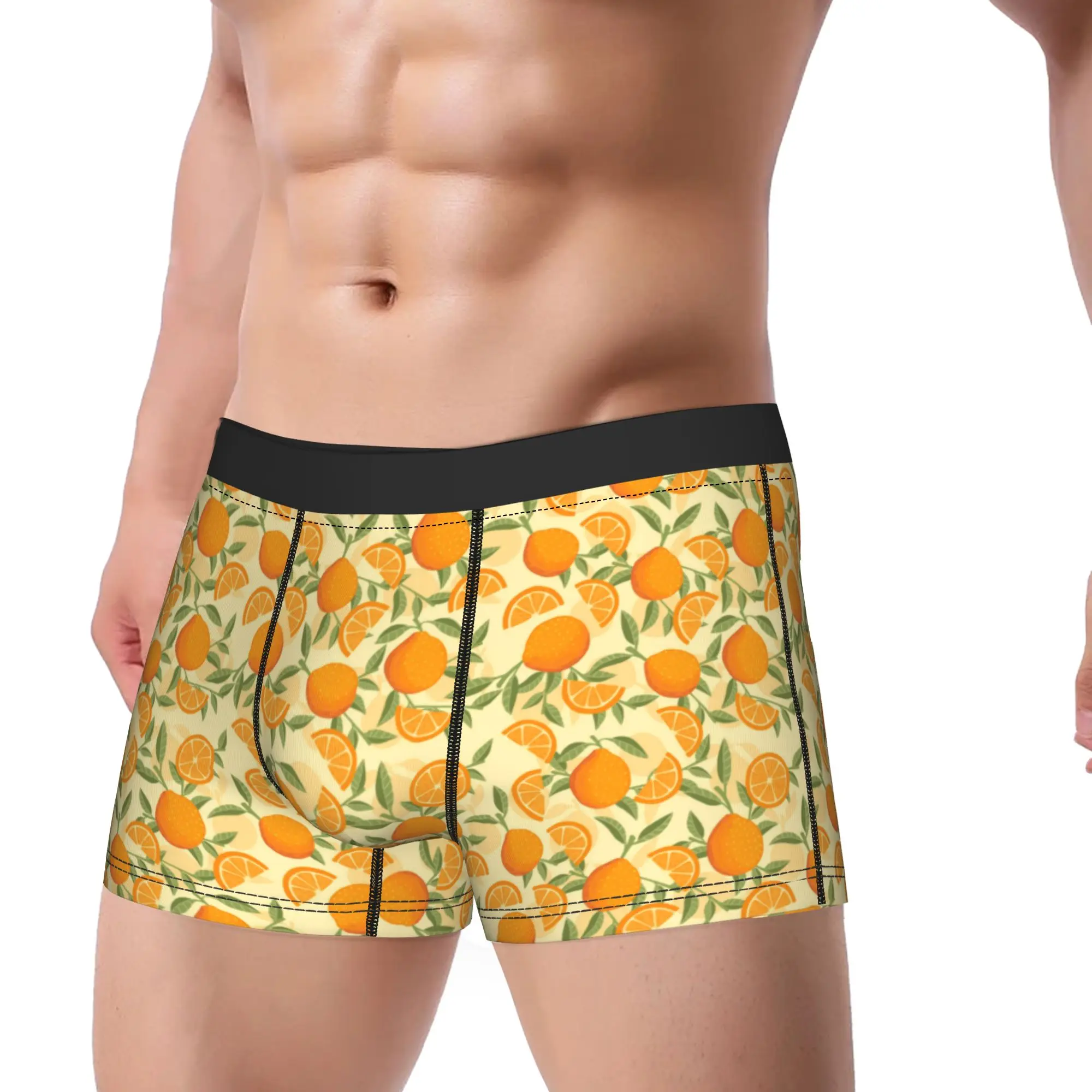 Cute Fruit Vegetable Underwear  Sexy Soft Underpants Custom Boxer Brief For Male Pouch Large Size Trunk