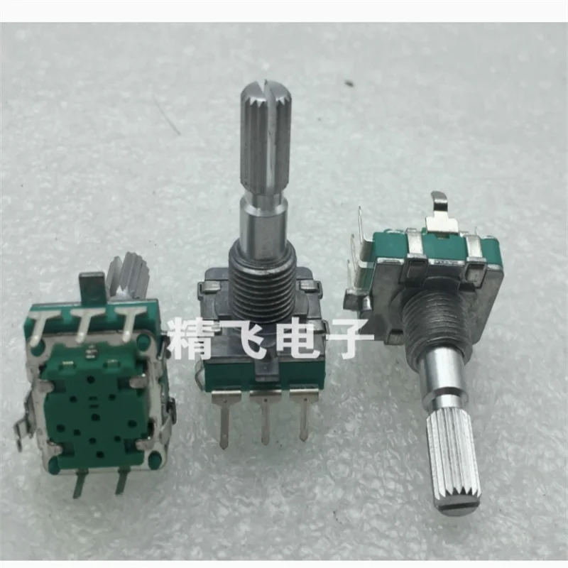 2 PCS EC16 encoder with push switch 24 positioning 24 pulse sawtooth 25MM digital rotary potentiometer