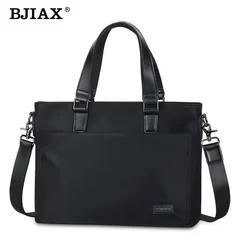 BJIAX-maletín de negocios portátil para hombre, bolso de ordenador de oficina, bandolera de hombro, bolso de archivo informal