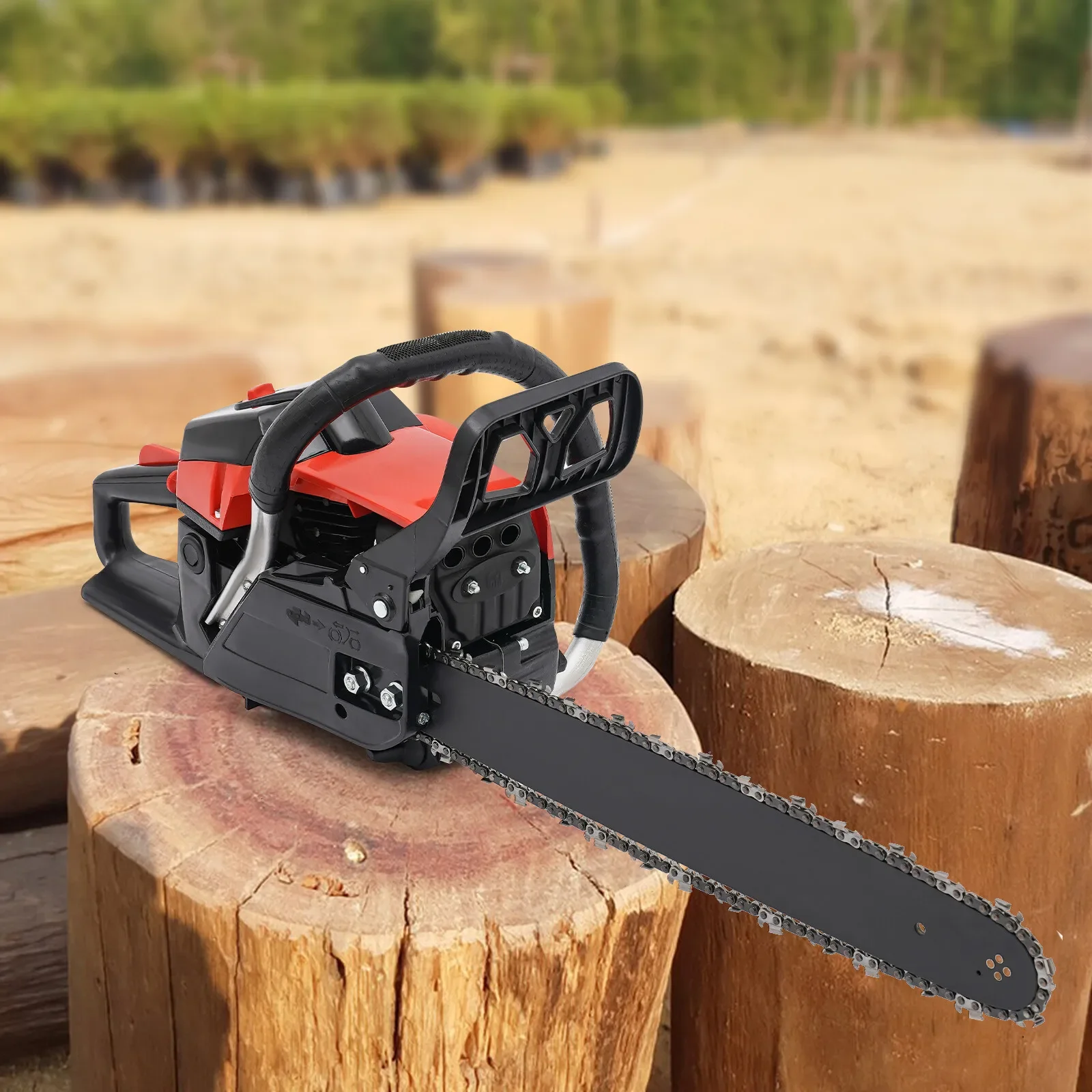 

58cc 18" Gas Chainsaw - 3HP 2-Stroke Professional Wood Cutting w/Chain Brake & Quick Start