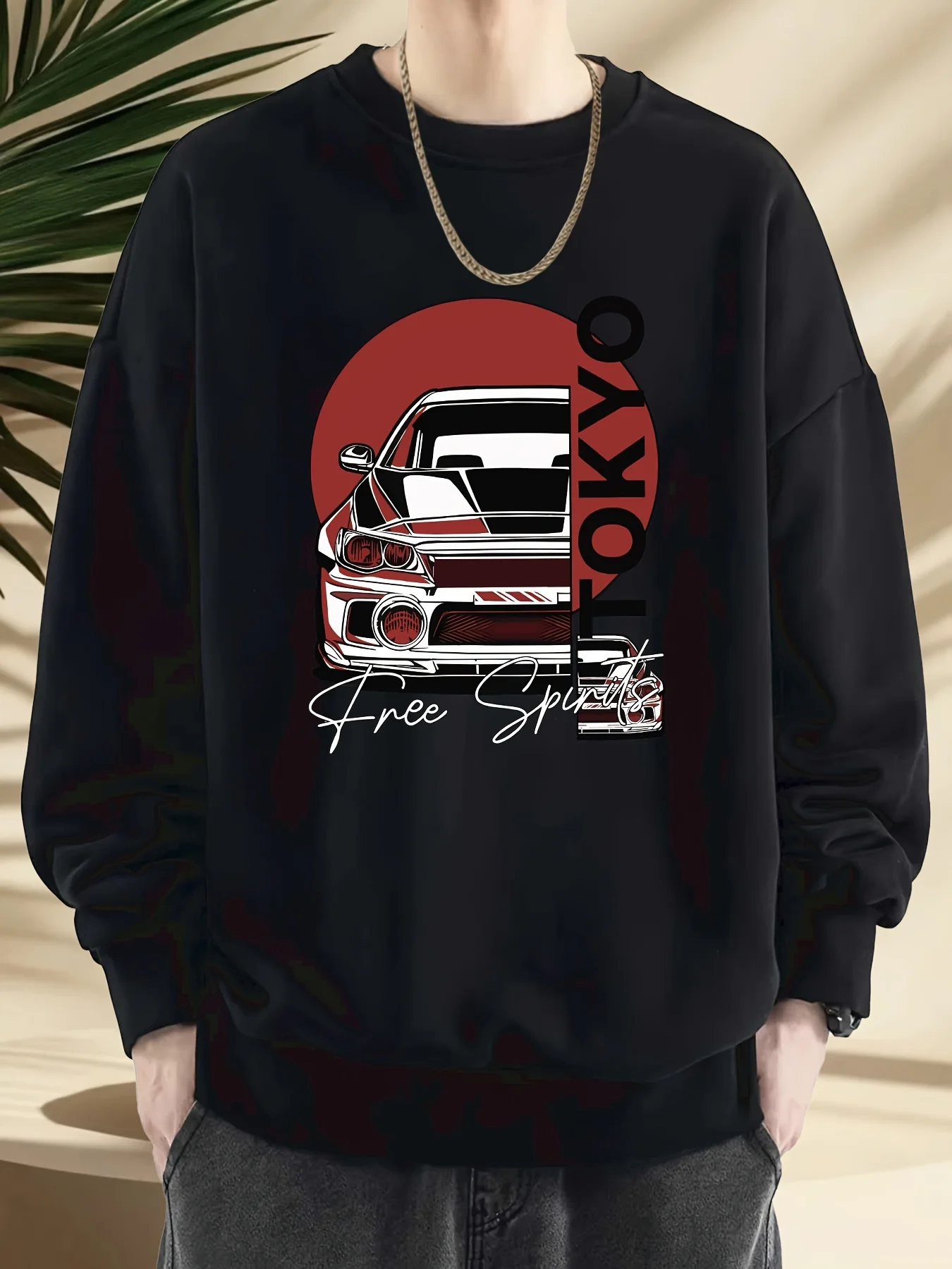 

Car Graphic Printing Autumn and Winter Men's and Women's Sweatshirts Casual Loose Outdoor Street Sports Training Brand Fashion