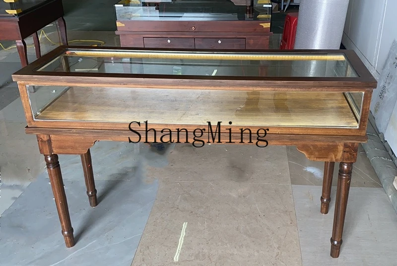 DSA new Chinese jewelry display antique display jewelry cabinet solid wood wall cabinet
