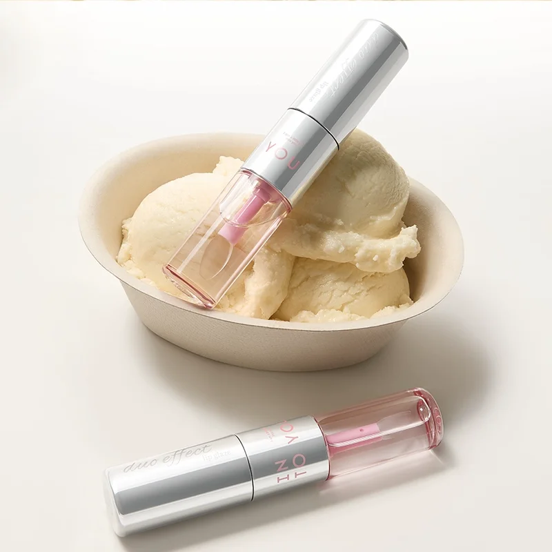 INTO YOU Double Headed Lip Gloss Mirror Water Gloss Matte Lip Mud Moisturize Long-lasting Anti Stain Lip Glaze Makeup