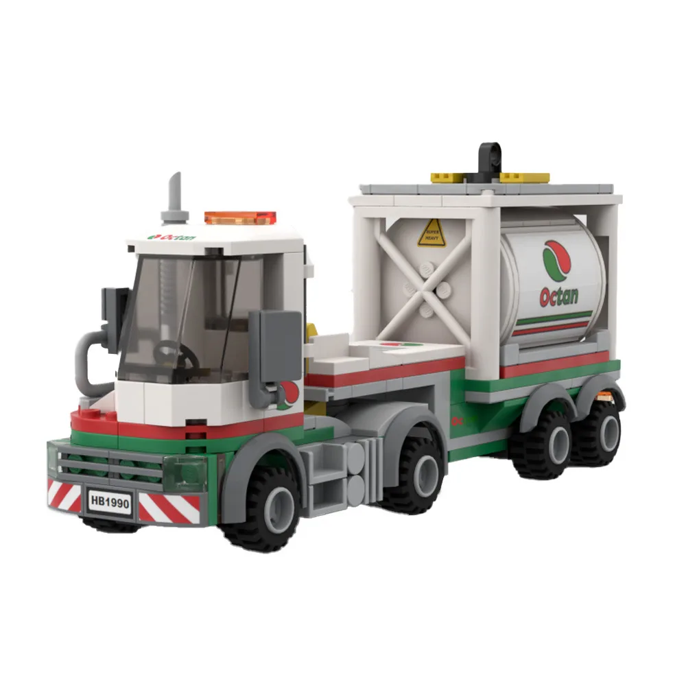 Hot Industrial Terminal Yard Hauler MOC Building Blocks Set DIY Heavy‑Duty Vehicle Model Nice Birthday Holiday Collectible Gift