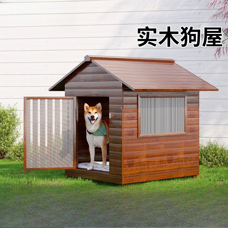 

Large dog house Outdoor all-season outdoor rainproof cat and dog cage Pet special villa Dog house