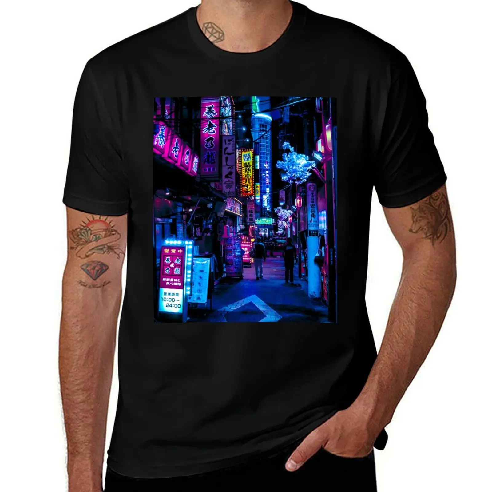 Blue Tokyo Alleys T-Shirt t shirts for man pack white t shirts for man cotton soft t shirts for man pack cotton T-Shirt