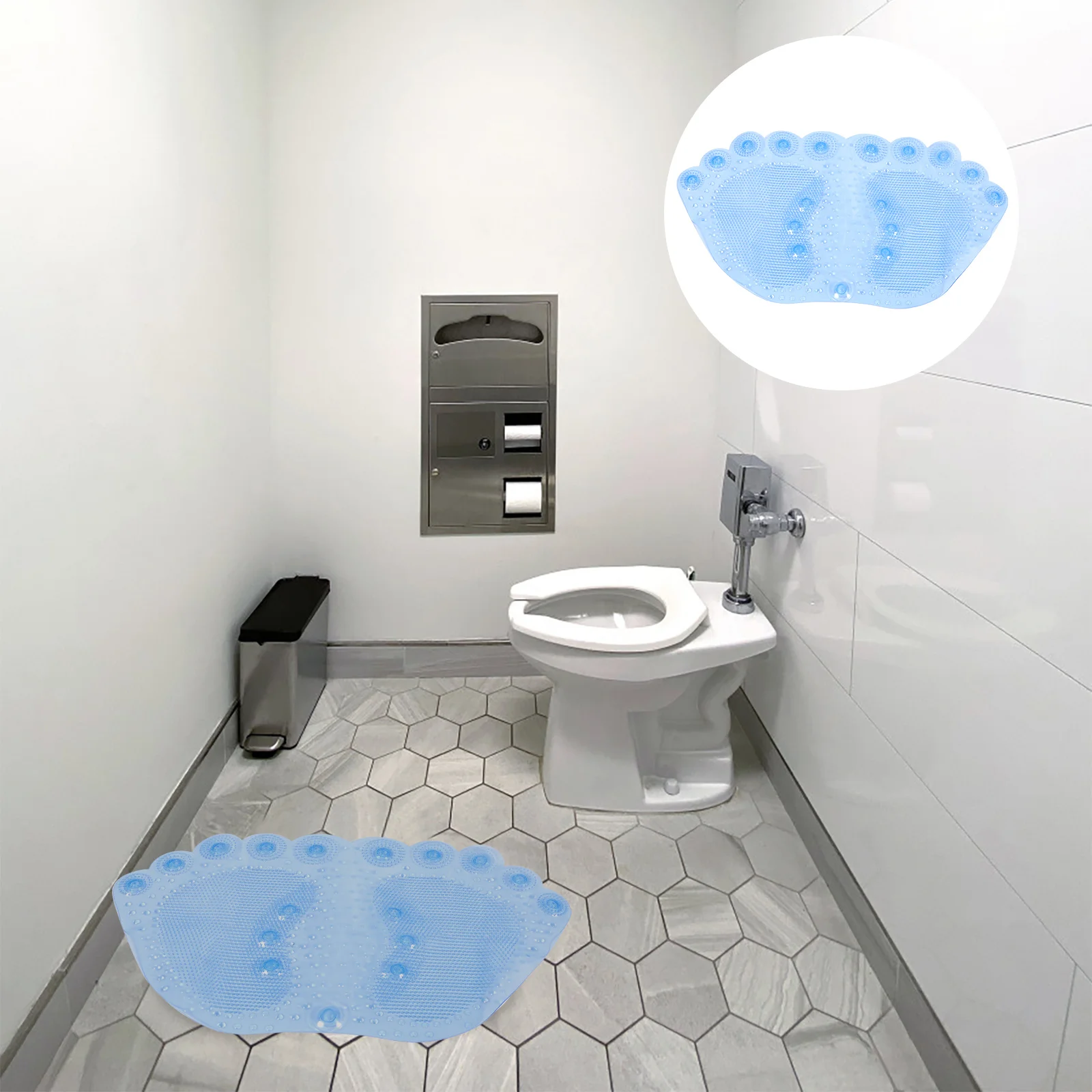 

1pc Pvc Floor Bathroom Non-Slip Foot Massage Suction Cups Bath Mat Home Hotel Sauna Transparent Anti-Slip Floor Pad