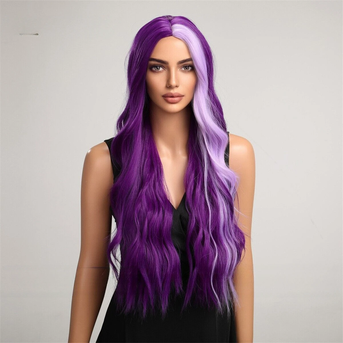 long curly hair personality fashion Halloween synthetic wig