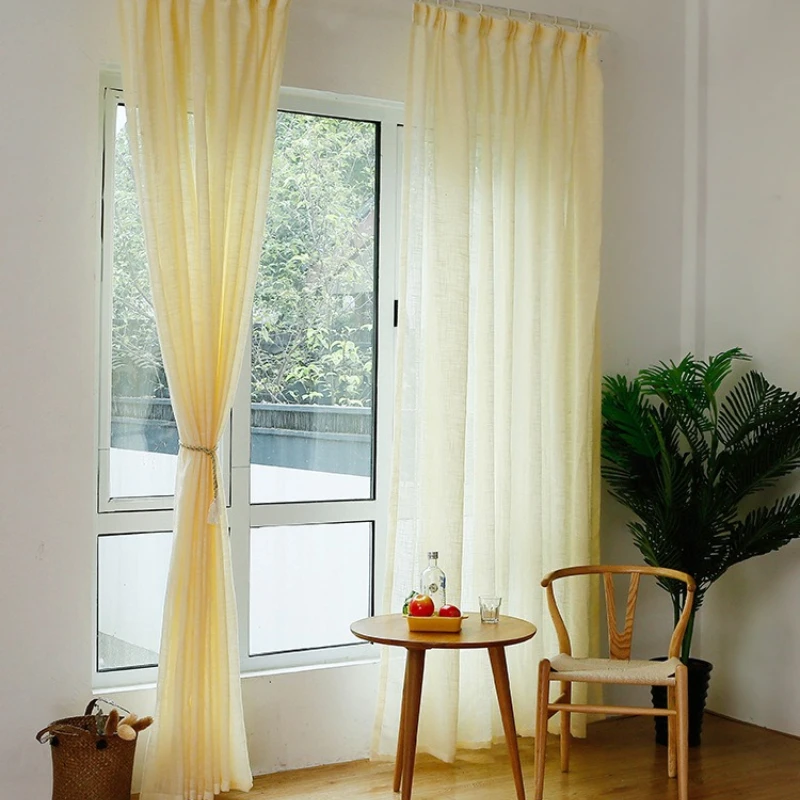 Rideaux en tulle de lin croisé - Home Office Buy avis et prix