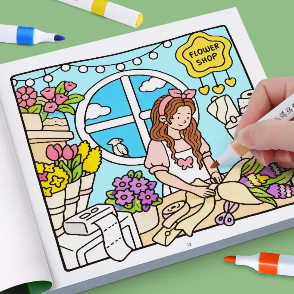 Creative DIY Coloring Book Educational Sensory For Graffiti Painting Book Montessori Drawing Gift