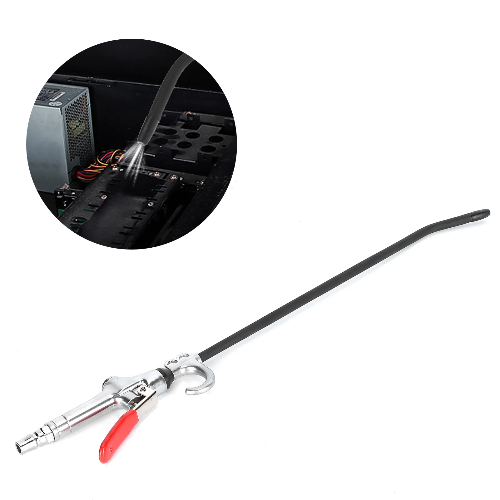 ABG400 High Pressure Pneumatic Dust Cleaning Air Duster Zinc Alloy Air Dust Blower Tool 1/4 (inch) 50cm Length