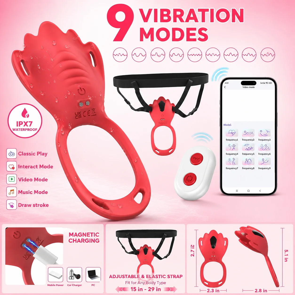 Panty Wearable Vibrator Insert Dildo with 9 Vibrations APP Control G Spot Butterfly Vibrators Pleasure for Women Adult Sex Toy