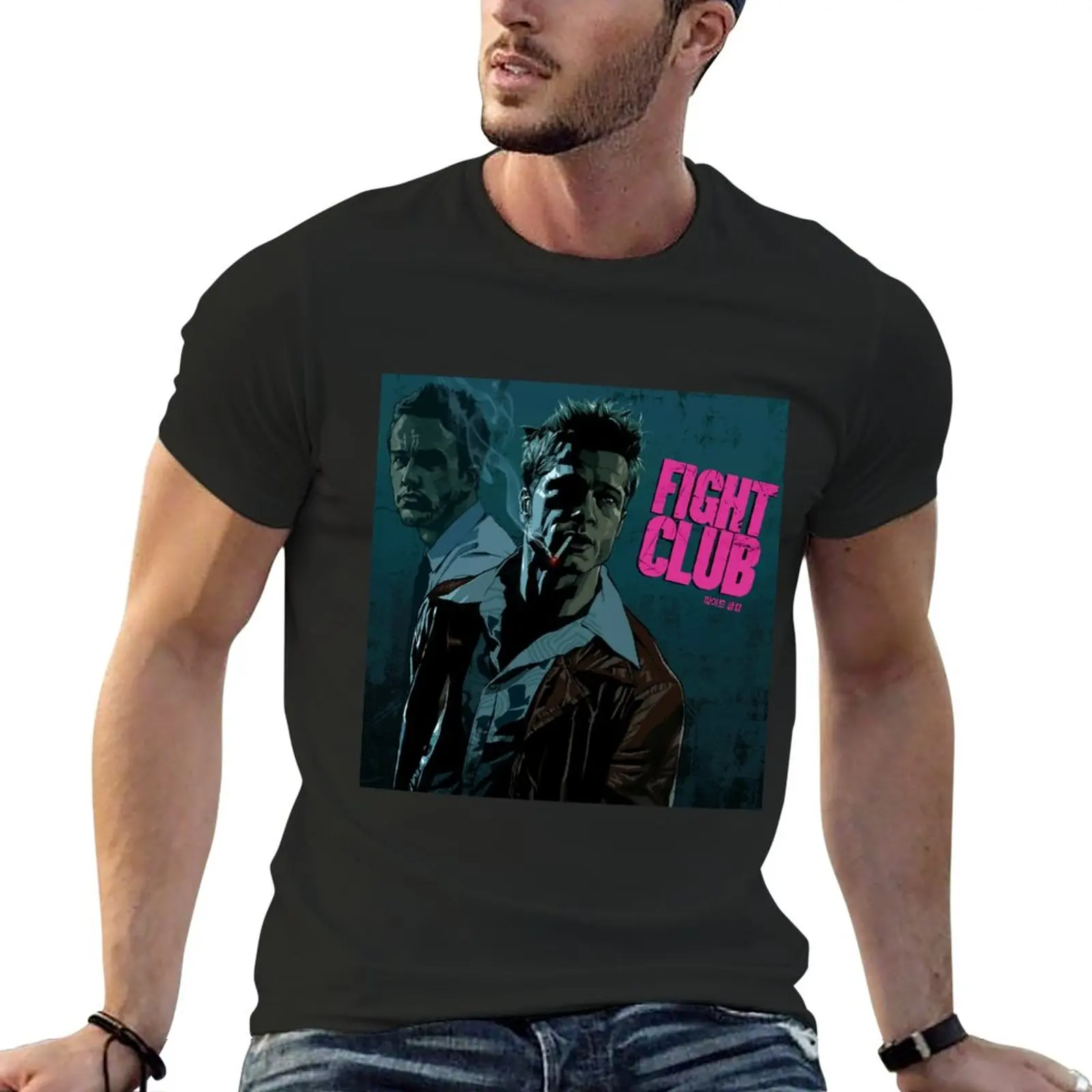 Fight Club Drawing The Narrator And Tyler Durden T-Shirt graphic t shirts cute clothes Men's t-shirt