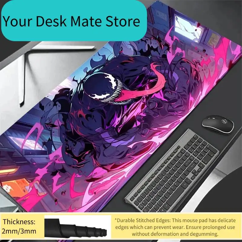 

Mouse Pad XL Lockedge Large Gaming Accessories Computer Gamer Keyboard Pad Venom Mouse Mat Desk XXL Mousepad For gift