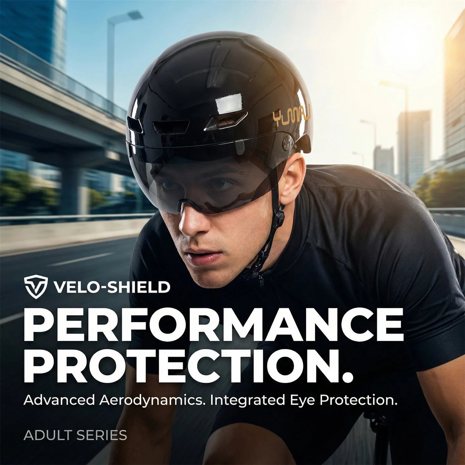YUMAJ TT Fahrradhelm Aerodynamischer Triathlon-Spezifischer Radhelm mit Panorama-Magnetbrille YM-88 – Detail 4