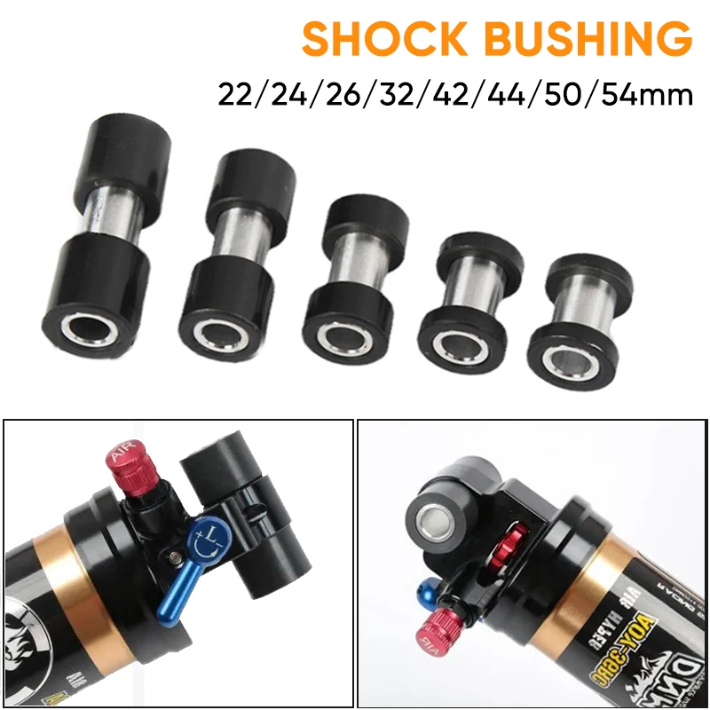 MTB Shock Bushing Bicycle Rear Shocker Absorber Bushings 22mm 54mm Aluminum Alloy Shock Bushing MTB Bike Rear Shock Absorber