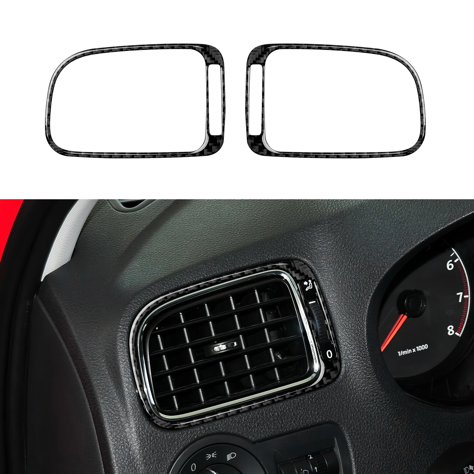 

Car Center Console Side Air Outlet Panel. Carbon Fiber Interior Sticker. For Volkswagen Polo V 6R/6C (2009-2016) Accessories