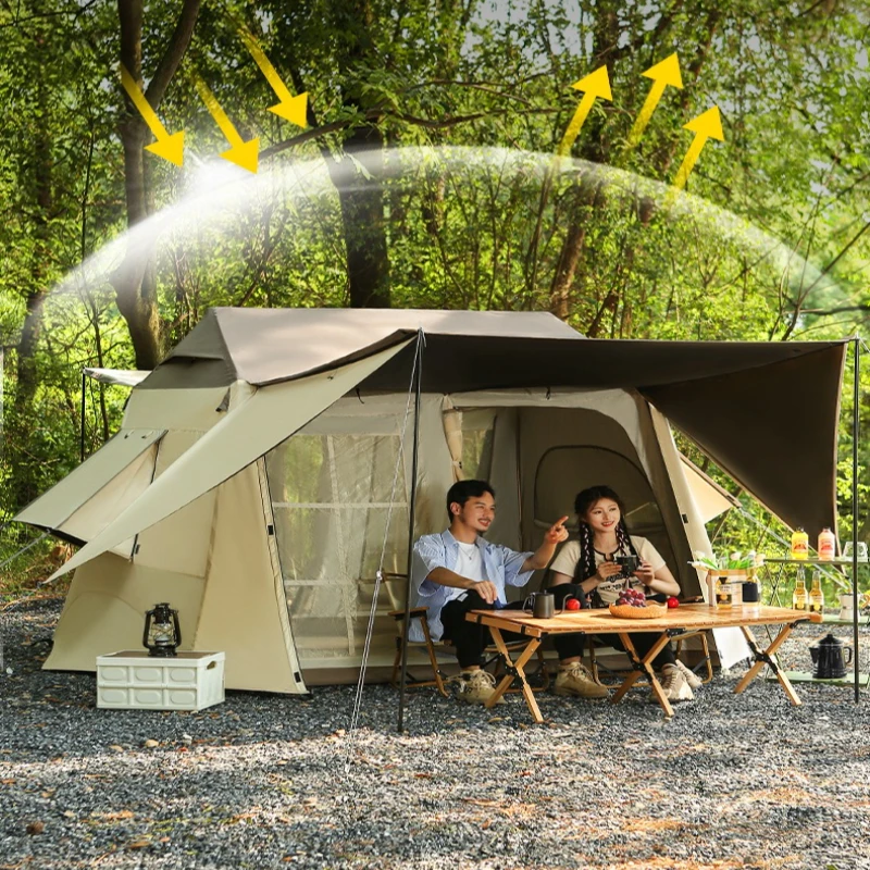 

Портативная уличная палатка для кемпинга, водонепроницаемая, солнцезащитная, не требует сборки, с каркасом из алюминиевого сплава, Naturehike, туристические палатки