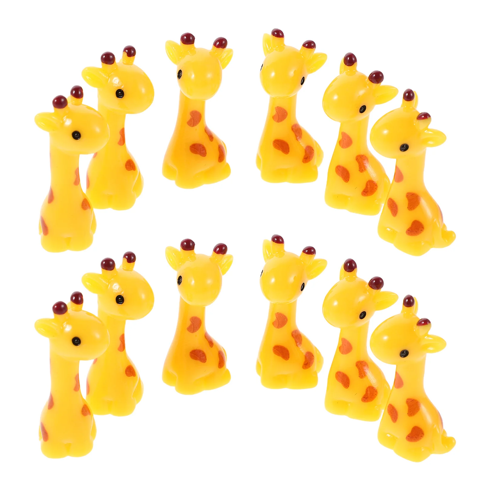 

20Pcs Miniature Giraffe Resin Sculptures Realistic Animal Statues Tiny Landscape Decorations Potted Plant Home Office Decor
