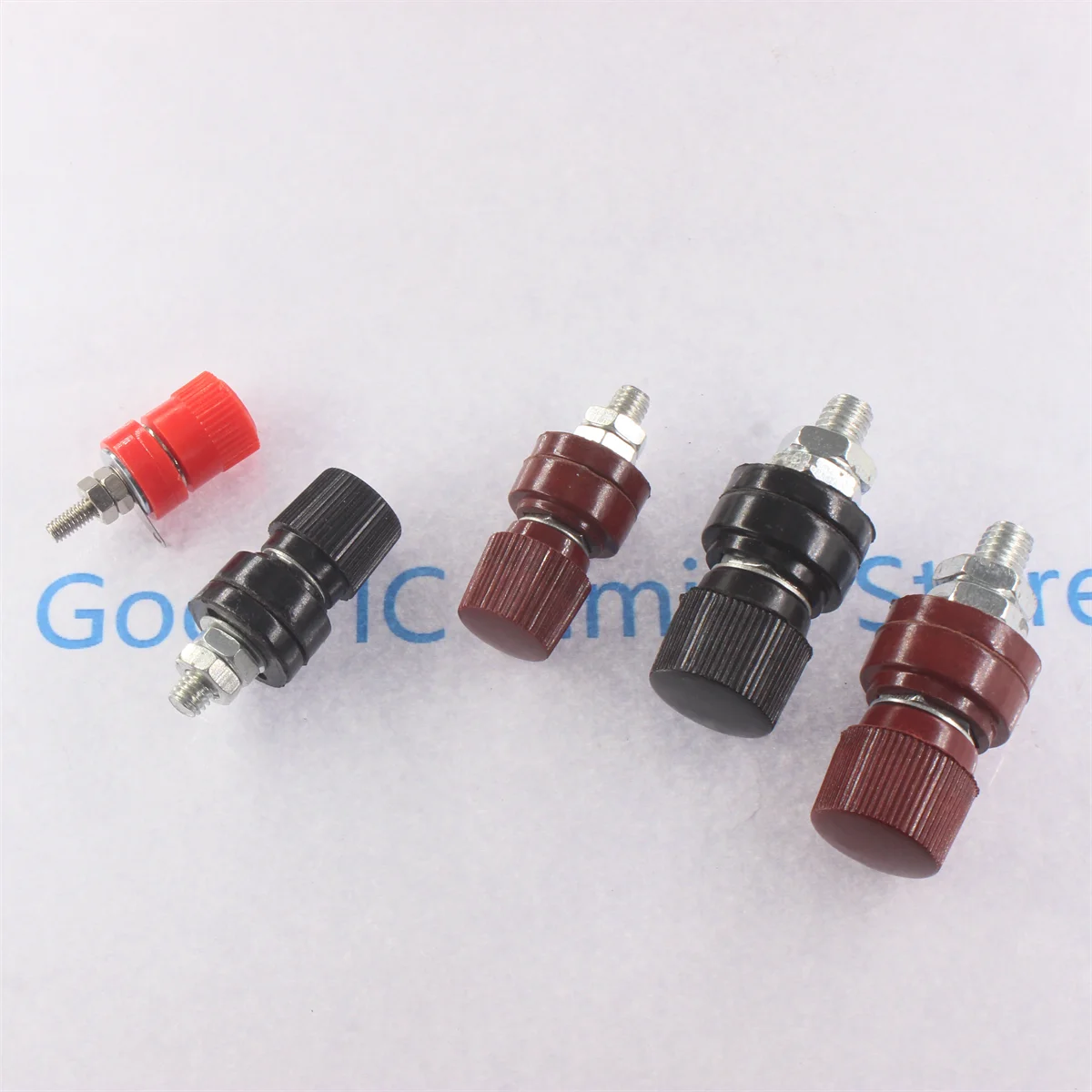 10/5/2pcs 333 555 999 Series High Current Pure Copper Terminal Lithium M10 M8 Battery Inverter Wire Bolt Thread Screw Red Black