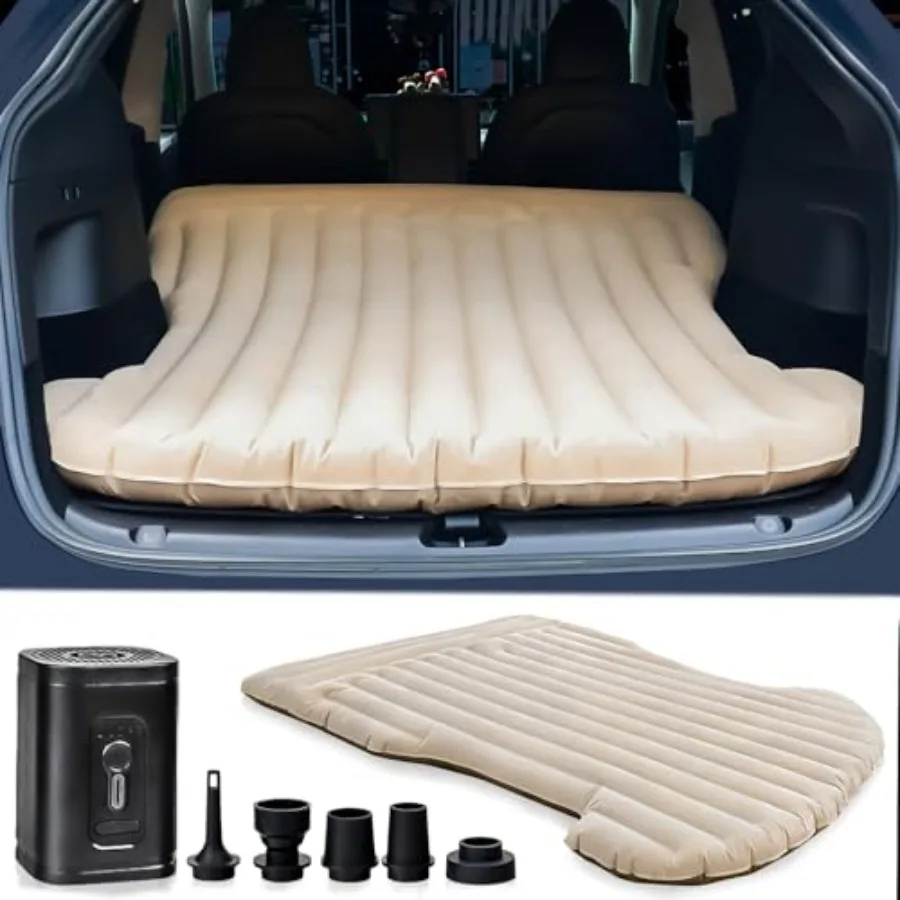 

Car Air Mattress 4 Inch SUV Truck Camping Air Mattresses Quick Inflation Chamber Portable Driving Trip Air Bed Soft Flocked Top