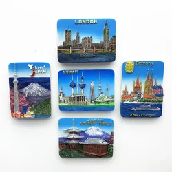 London Japan Germany Kuwait Magnet Tourist Souvenirs Refrigerator Magnetic Stickers Decoration Articles Travel Gifts