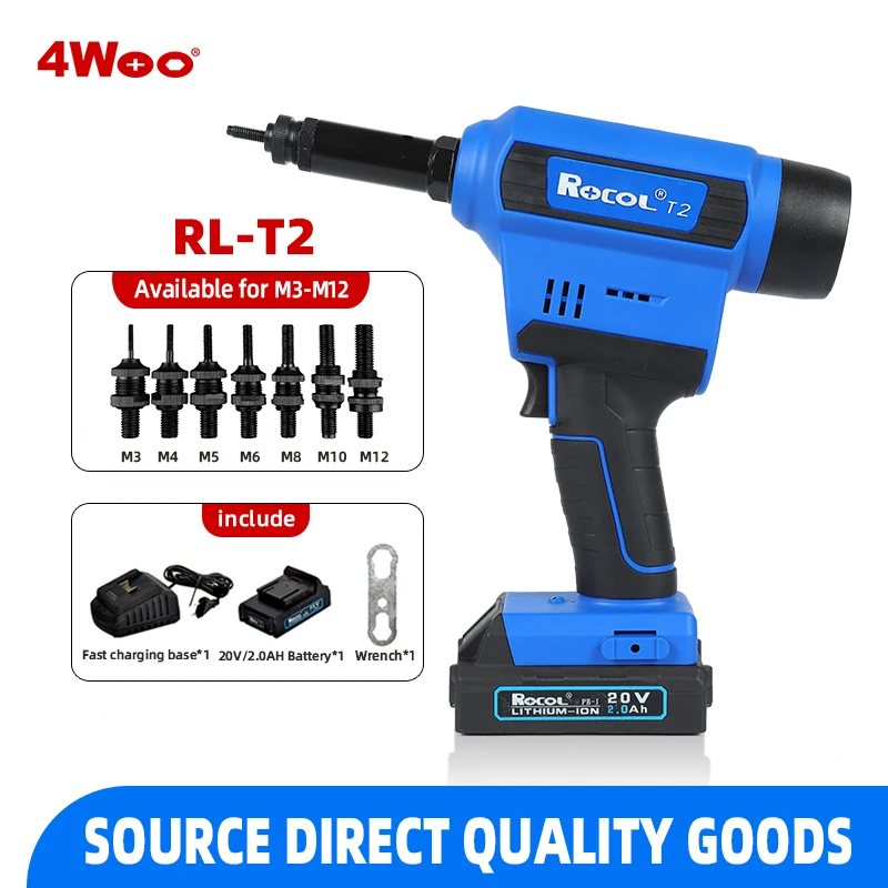 Efficient Convenient Electric Riveting Tool Cordless Durable Lithium Battery Rivet Nut  for M3-M12