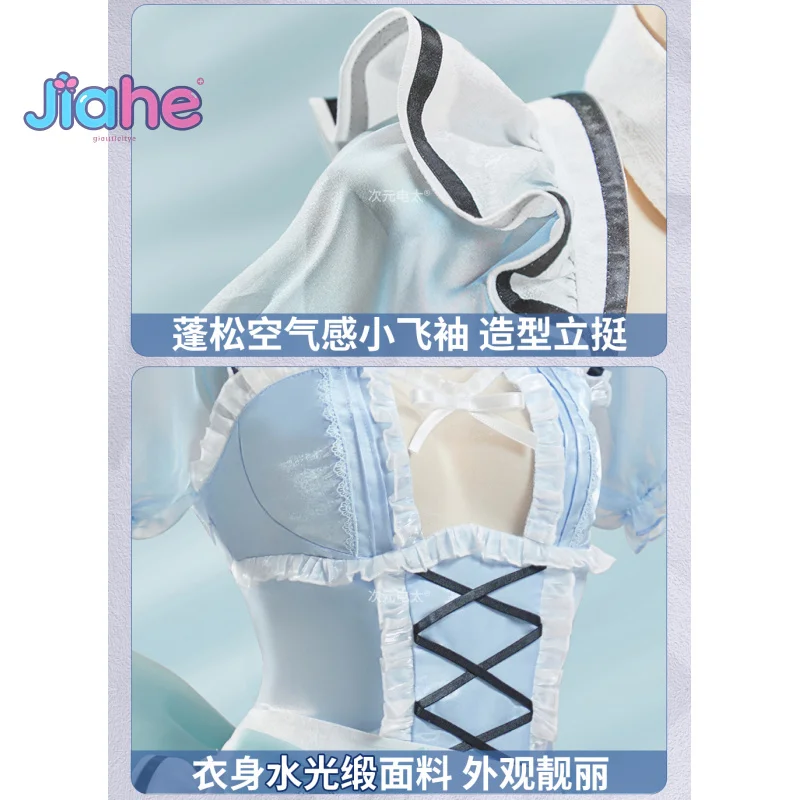 Disfraz de diosa de la victoria: Nikke Cenicienta, uniforme de Lolita dulce para mujer, conjunto de accesorios, nuevo vestido de sirvienta para Halloween