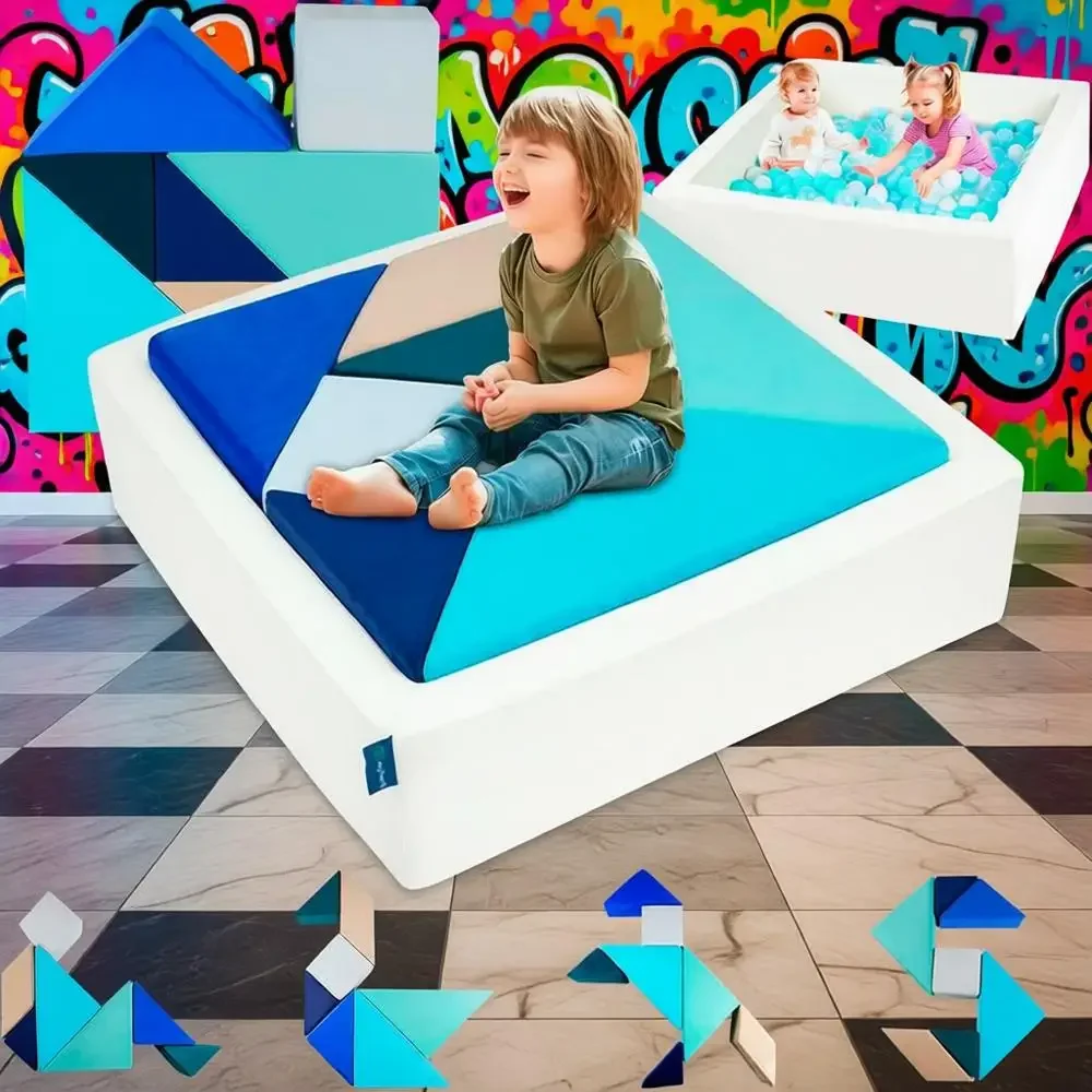 

Мебель для дивана-головоломки и игр для детей, идеально подходит для спальни или игровой комнаты, подходит для мальчиков, девочек и подростков, на тему океана