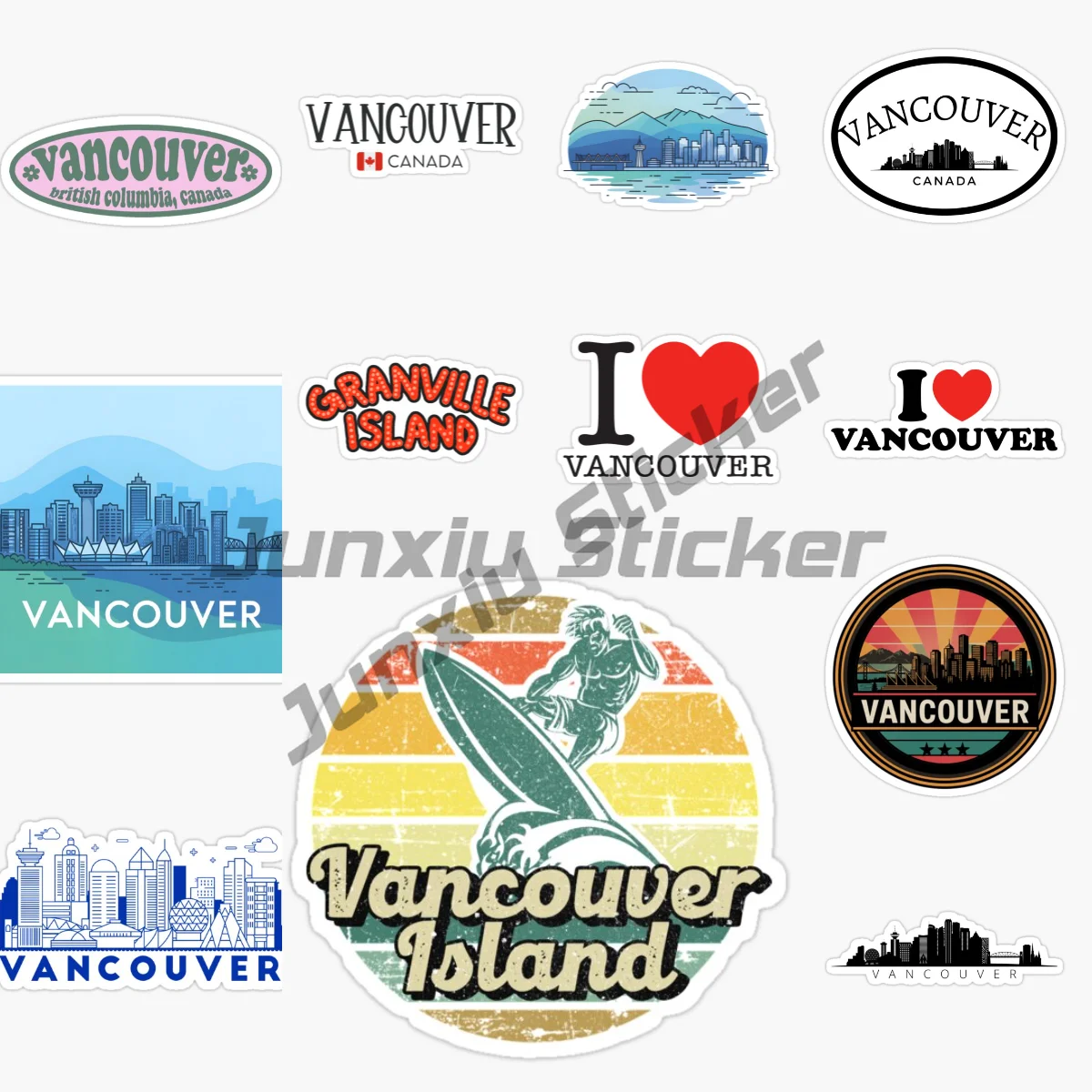 VANCOUVER CANADA National Scenic Tourism Car Stickers Vinyl Self Adhesive Waterproof Decorative Stickers Parts Accessories