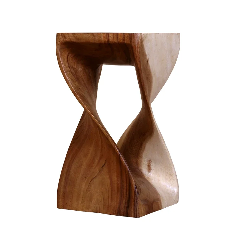 Solid wood pier, stump, wood flower stand ornament, base, stake root carving stool
