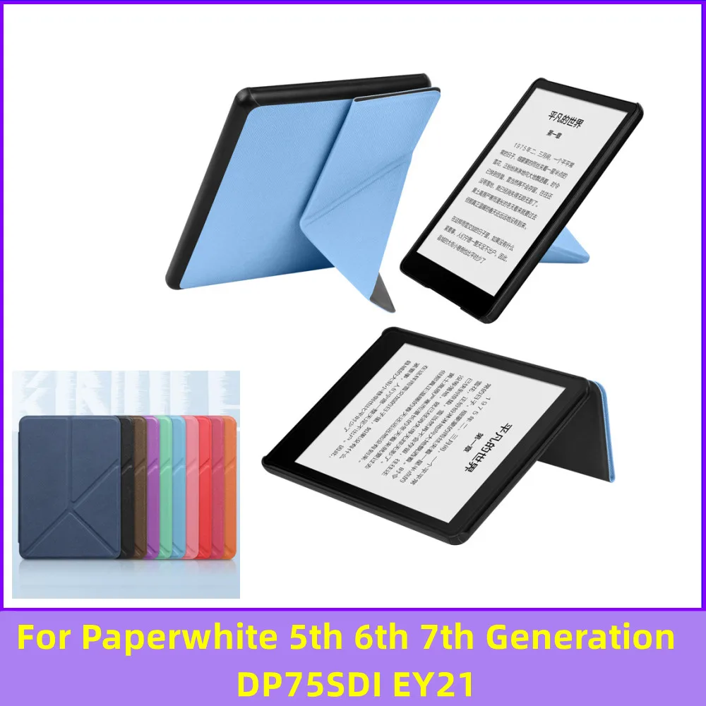 Smart Stand Case for Kindle Paperwhite 1 2 3 5th 6th 7th Generation 2015 2017 DP75SDI EY21 Cover Protective Flip E-book Capa