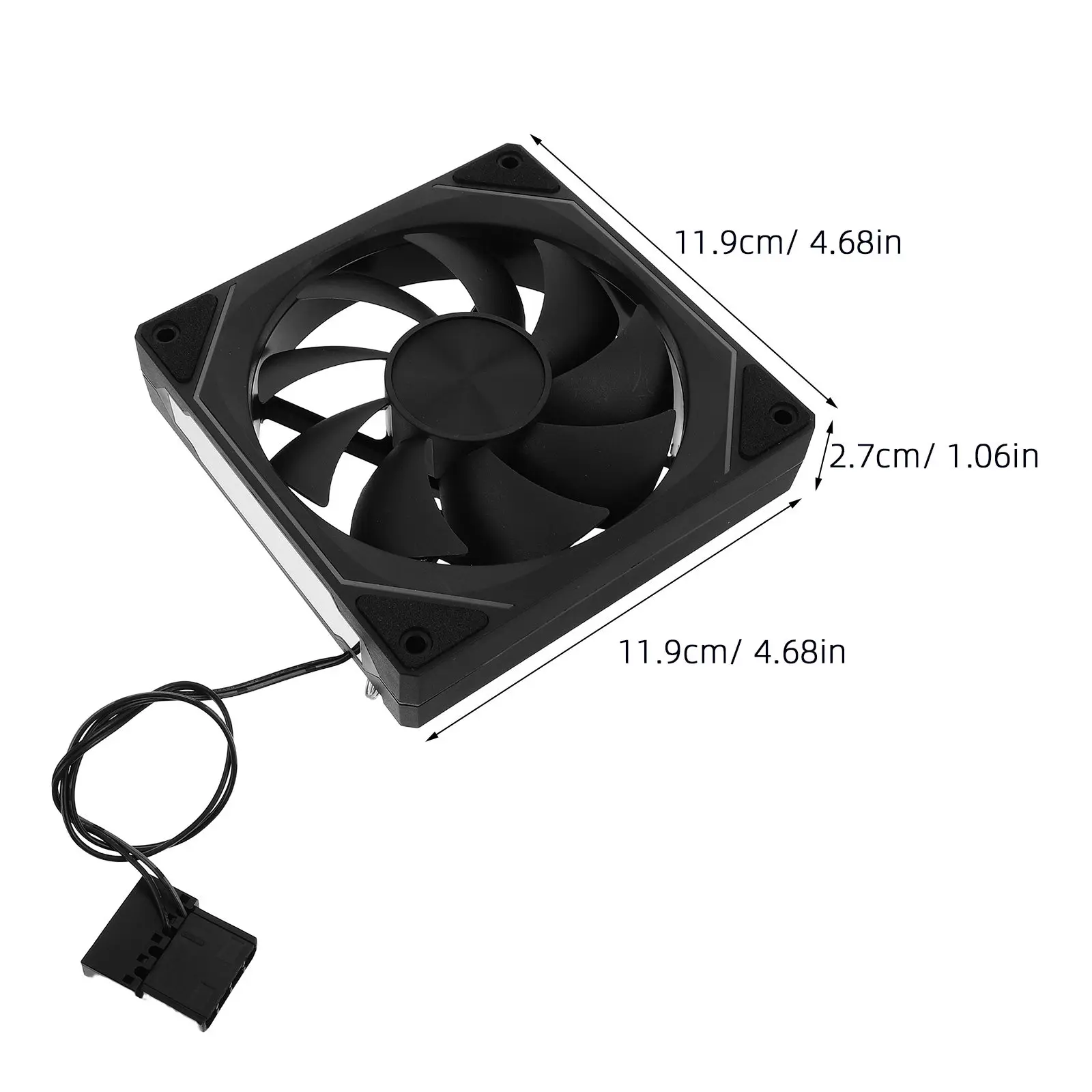 Pc Rgb Fans Silent Case Fan 800-1600Rpm Enhanced Heat Dissipation Quiet Cooling Fan for Desktop Gaming Office Computer Setup