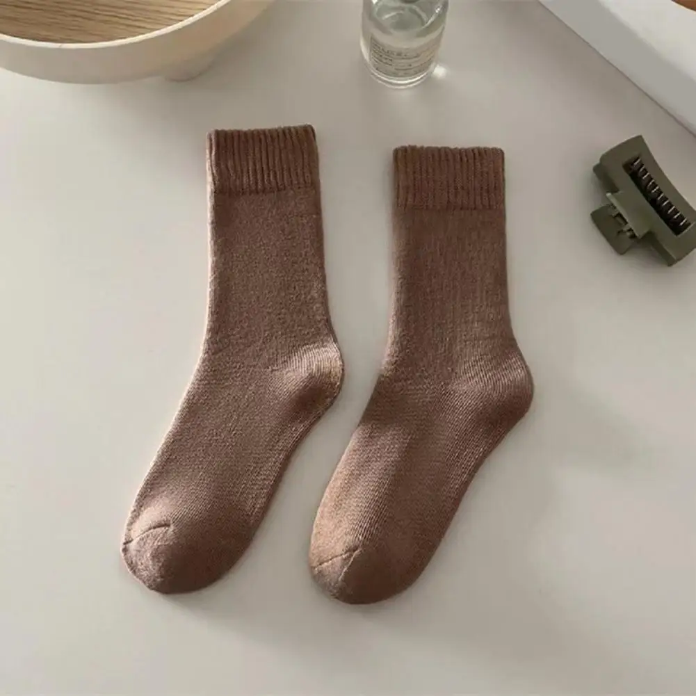 

Versatile Women Leg Accessories Cozy Fleece-lined Winter Socks for Women Thick Knit Ankle High Crew Boot Socks Warm for Weather