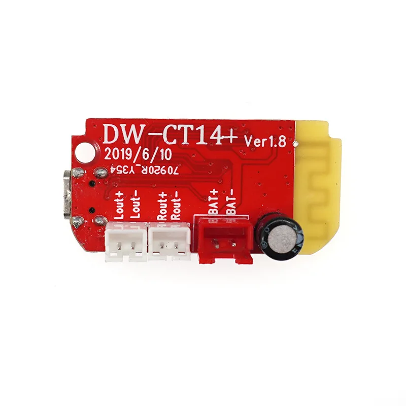 10PCS CT14 Micro 4.2 Stereo Bluetooth Power Amplifier Board Module  DW-CT14 5VF 5W*2 with Charging Port for Refitting Idle Sound