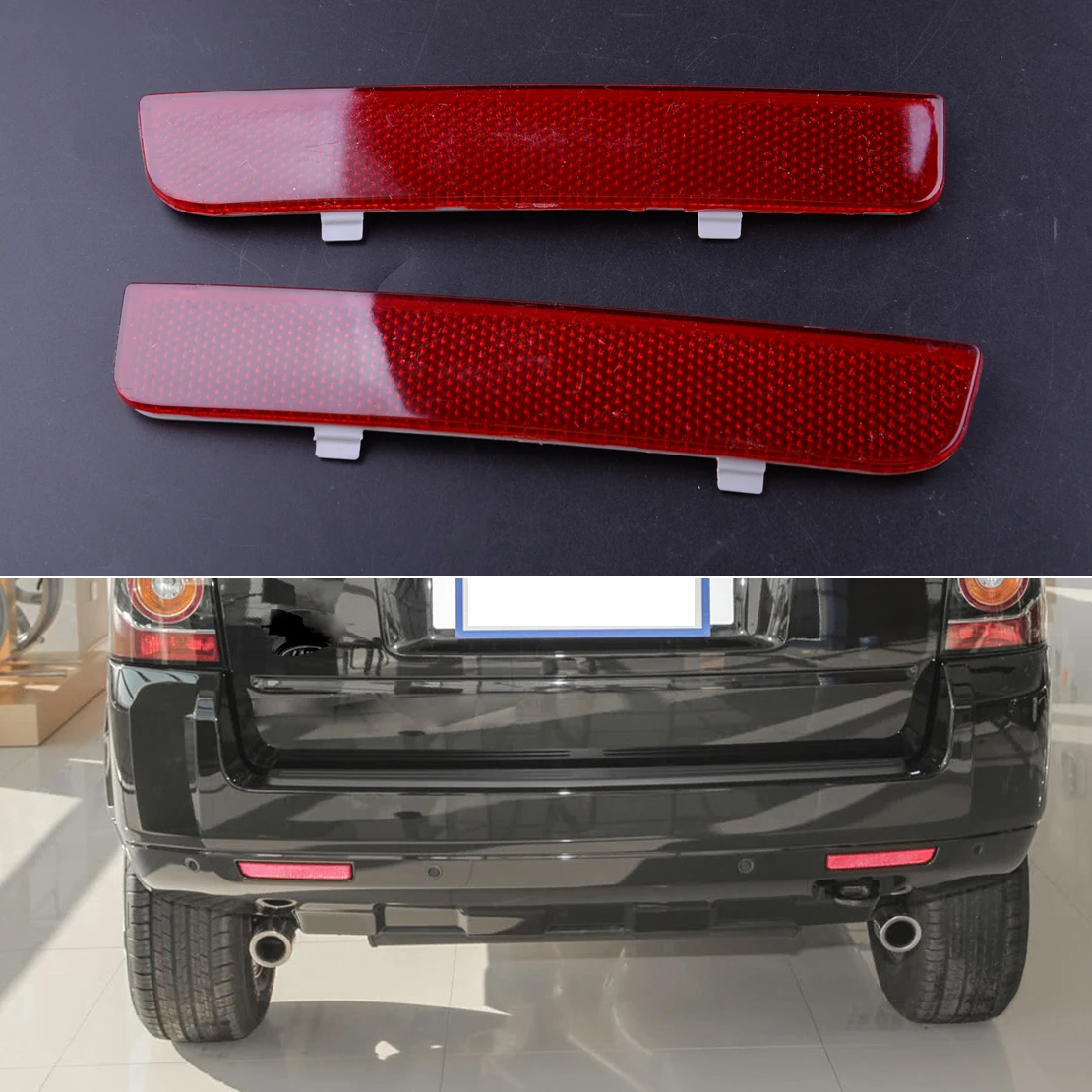 CITALL LR006349 LR006348 1 Pair Rear Left & Right Bumper Red Reflector Fit For Land Rover Range Rover L322 Freelander LR2