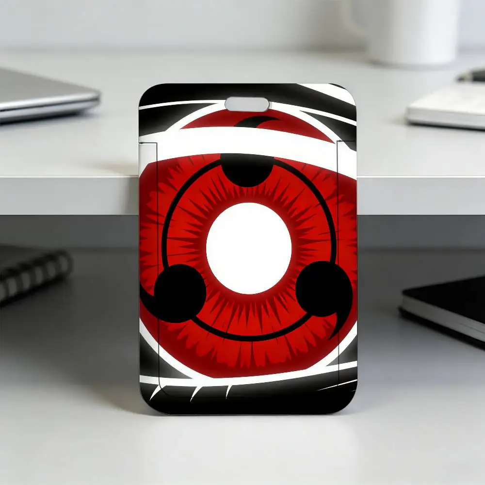 Anime N-NARUTO Akatsuki Itachi Sharingan Transparenter Kartenhalter Mitarbeiter Plastik-Schiebeabdeckung Schlüsselband Arbeits-Geschäfts-ID-Tasche Bus – Detail 34